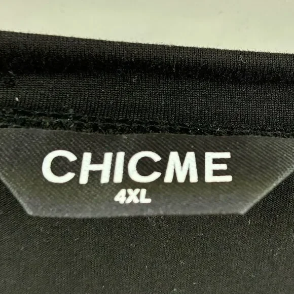 3For$20 ChicMe Black Long Sleeve Shirt with Plaid Pocket size 4x - Picture 2 of 4